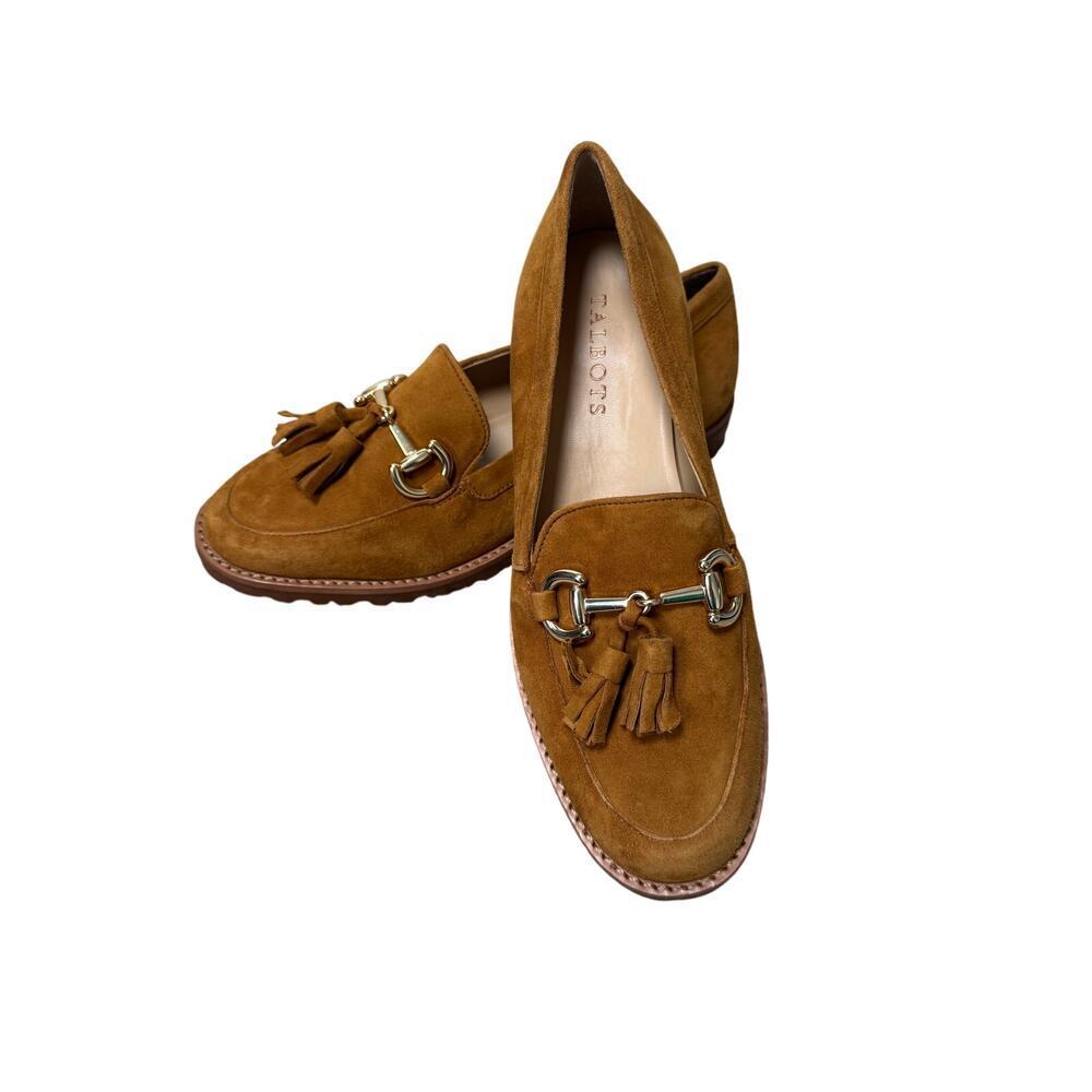 TALBOTS Women's Dress Shoes, Tan Suede/Leather loafers, Size 6.5, NWOT
